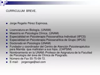 curriculum breve