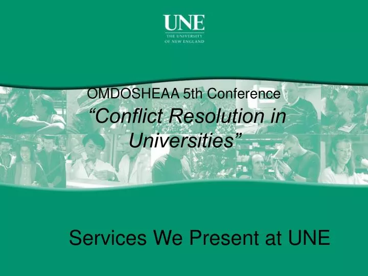 omdosheaa 5th conference conflict resolution in universities