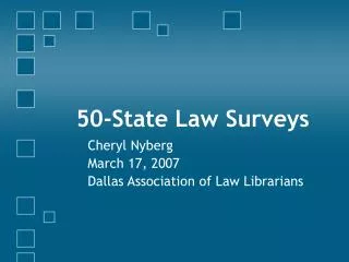 50-State Law Surveys