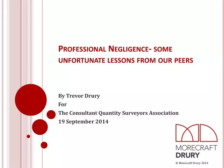 professional negligence some unfortunate lessons from our peers