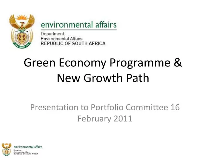 green economy programme new growth path