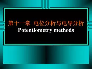 potentiometry methods