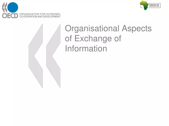 organisational aspects of exchange of information
