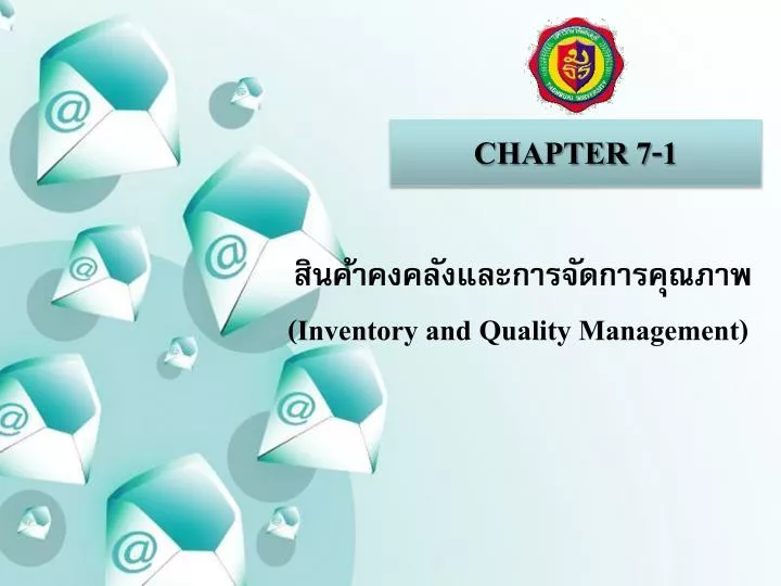 inventory and quality management