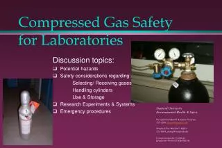 Compressed Gas Safety for Laboratories