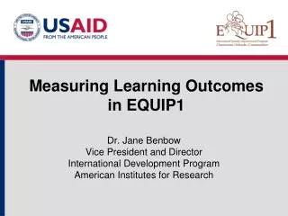 Measuring Learning Outcomes in EQUIP1