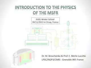Dr. M. Brovchenko &amp; Prof. E. Merle- Lucotte LPSC/IN2P3/CNRS - Grenoble INP, France