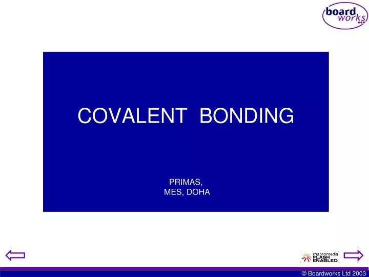 covalent bonding primas mes doha