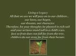 Nurturing a Legacy: Educational Unity Between Home and School - slide 1