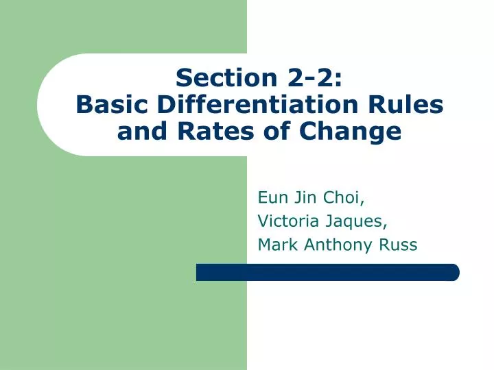 section 2 2 basic differentiation rules and rates of change