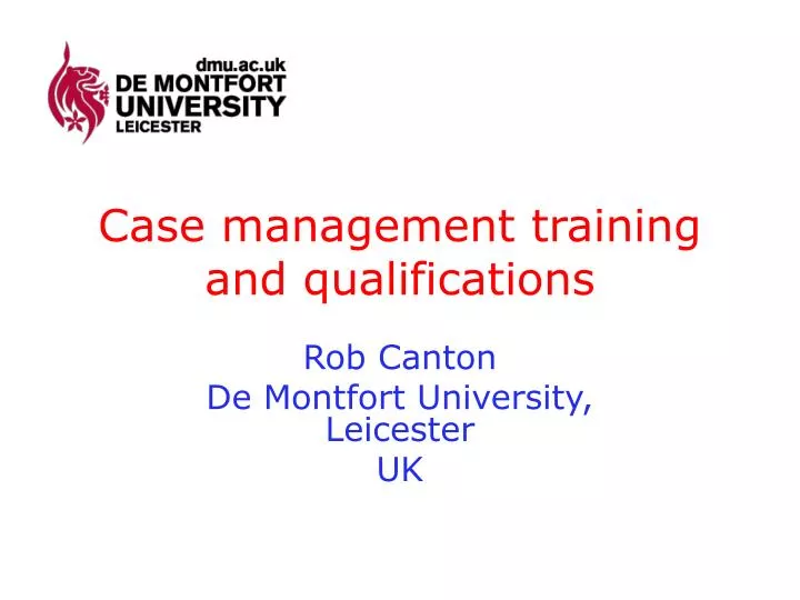 case management training and qualifications