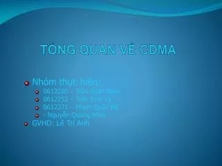 t ng quan v cdma
