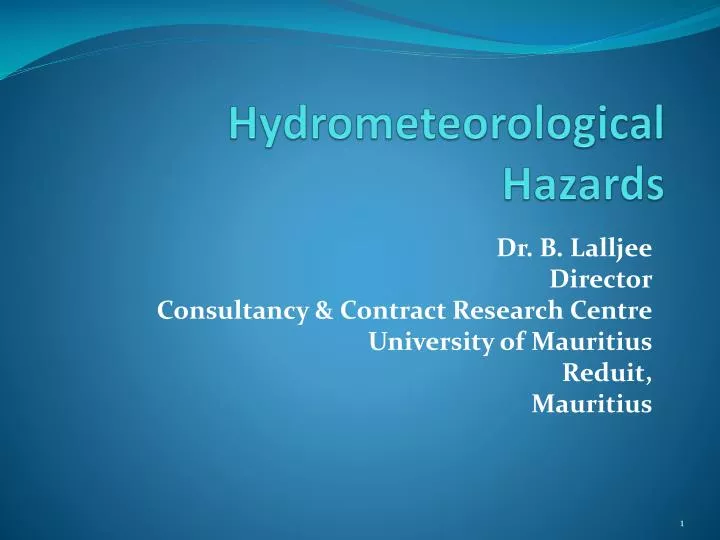hydrometeorological hazards