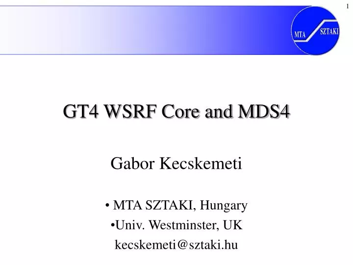 gt4 wsrf core and mds4