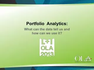 Portfolio Analytics: