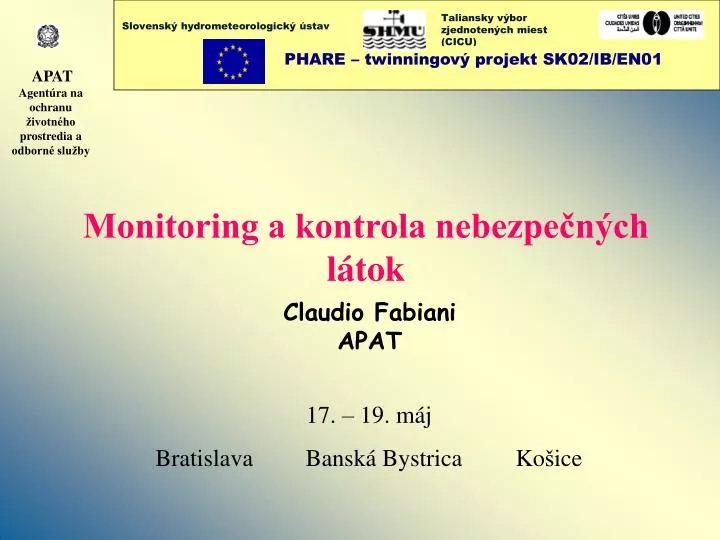 monitoring a kontrola nebezpe n ch l tok