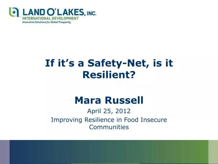if it s a safety net is it resilient