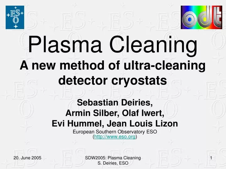 plasma cleaning a new method of ultra cleaning detector cryostats
