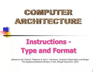 COMPUTER ARCHITECTURE