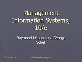 Management Information Systems, 10/e