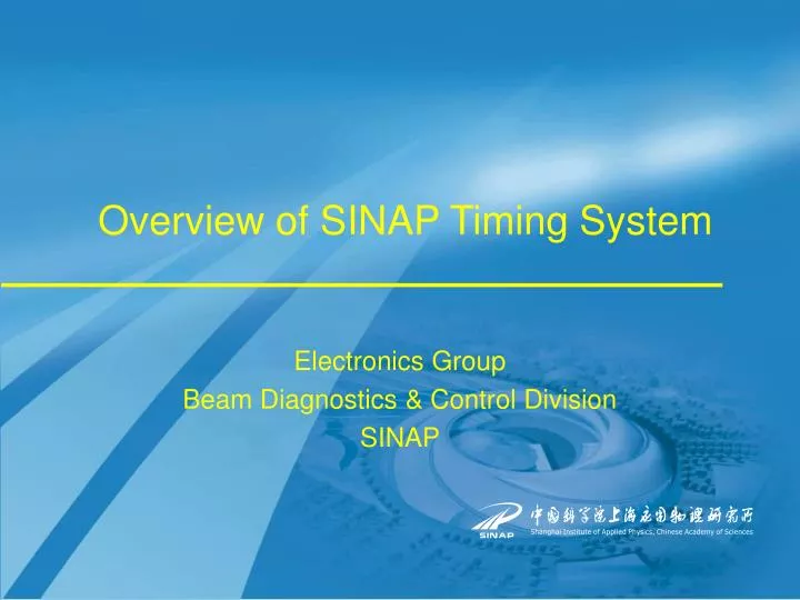 overview of sinap timing system