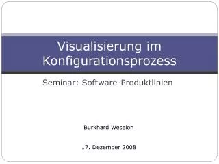visualisierung im konfigurationsprozess