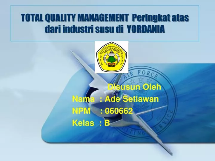 total quality management peringkat atas dari industri susu di yordania