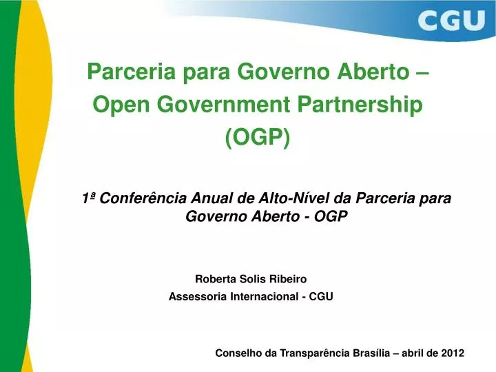 parceria para governo aberto open government partnership ogp