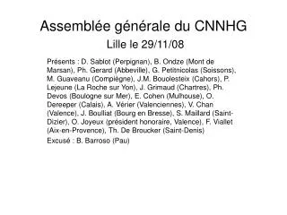 assembl e g n rale du cnnhg lille le 29 11 08