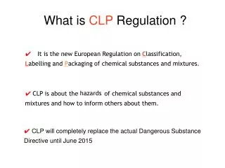 What is CLP Regulation ?