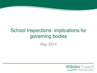 School Inspections: implications for governing bodies