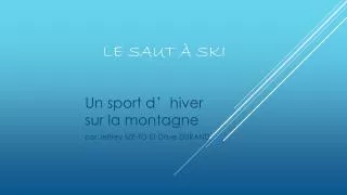 le saut ski
