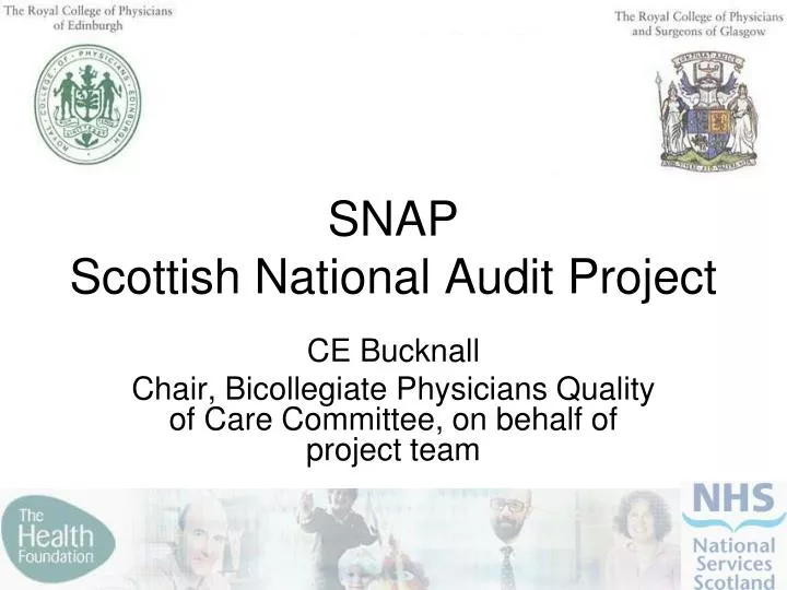 snap scottish national audit project