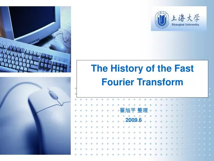 the history of the fast fourier transform