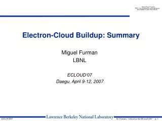 Electron-Cloud Buildup: Summary