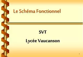 le sch ma fonctionnel
