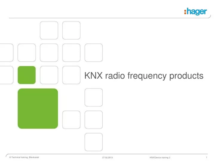 knx radio frequency products
