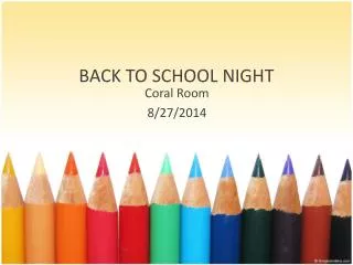 back to school night