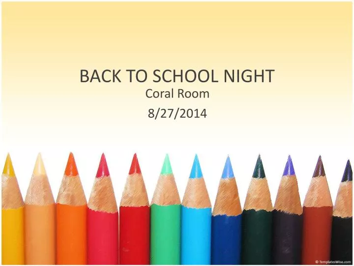 back to school night