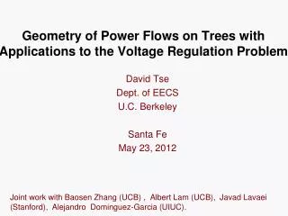 geometry of power flows on trees with applications to the voltage regulation problem