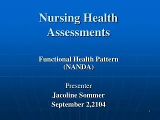 Nursing Health Assessments
