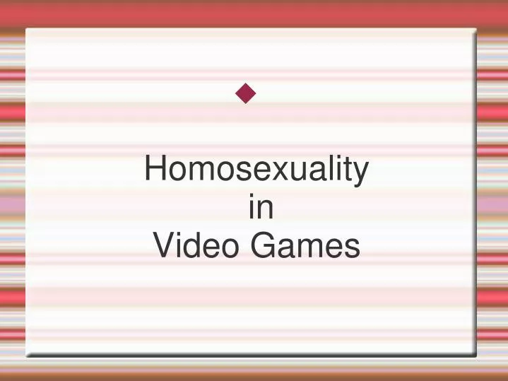 homosexuality in video games