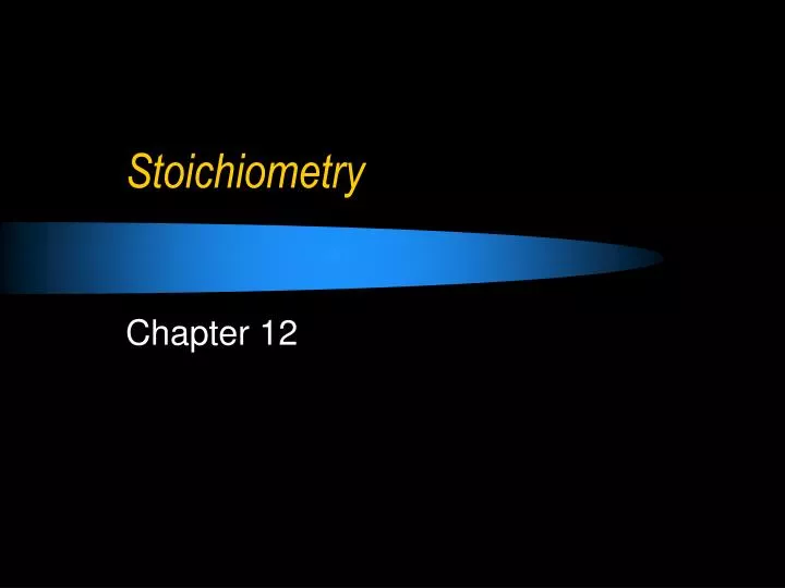 stoichiometry