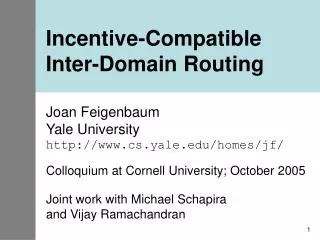 Incentive-Compatible Inter-Domain Routing