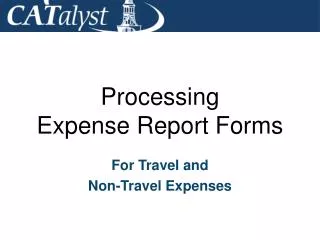 Processing Expense Report Forms