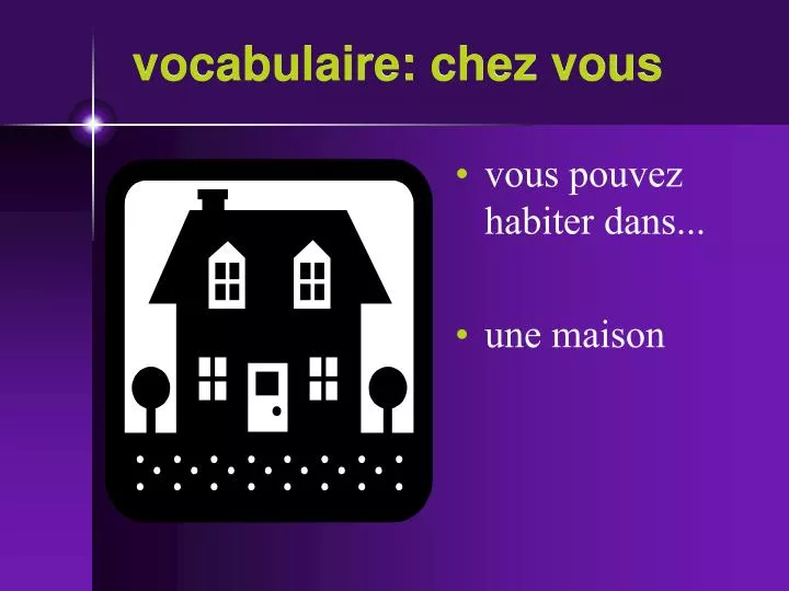 vocabulaire chez vous