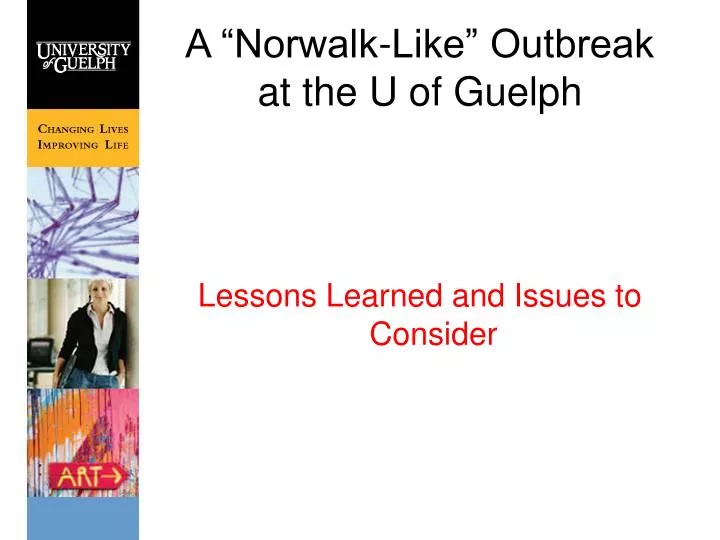 a norwalk like outbreak at the u of guelph