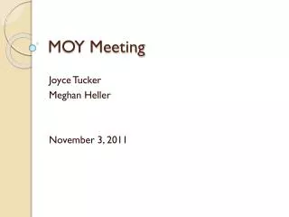 MOY Meeting