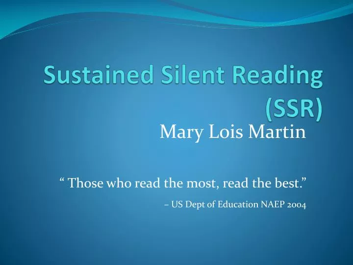 sustained silent reading ssr