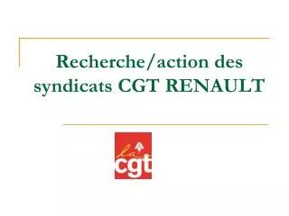recherche action des syndicats cgt renault